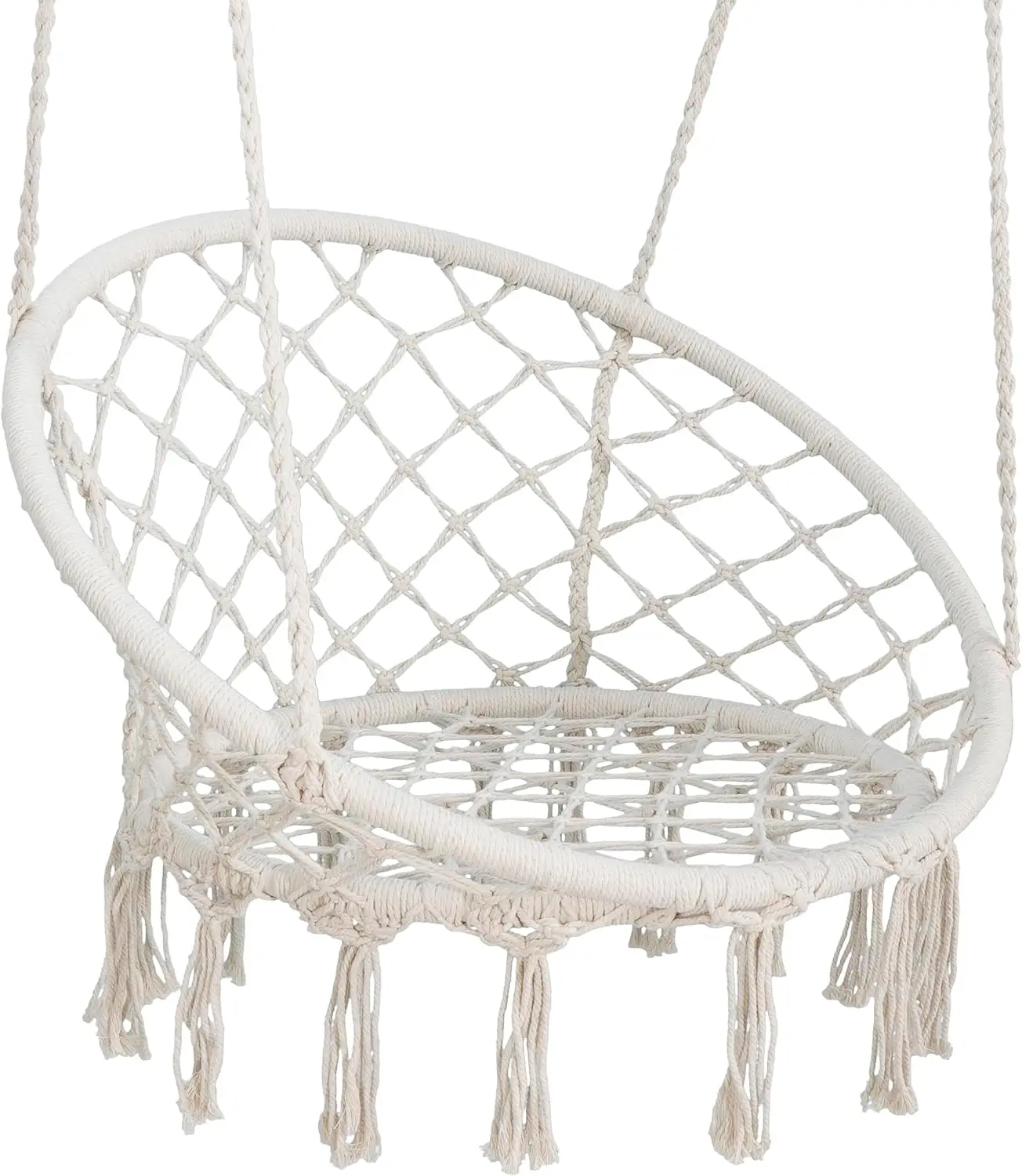 

ZENY Hammock Chair, Hanging Chair for Bedroom, Hammock Swing Chair for Indoor Outdoor, Rope Swing Chairs with Macrame