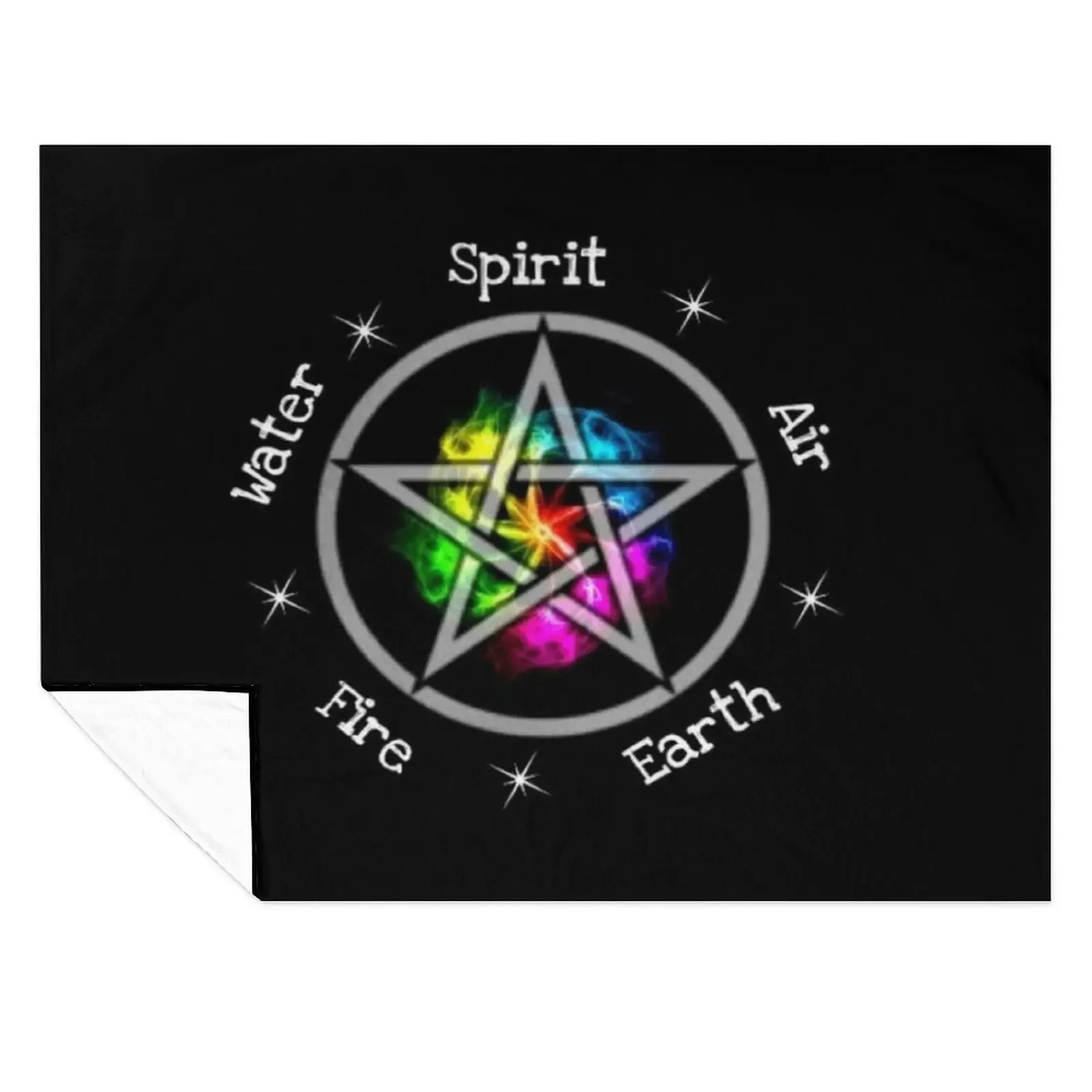 

Pagan Wicca Elemental pentagram Throw Blanket Multi-Purpose Tourist Heavy Plaid Blankets