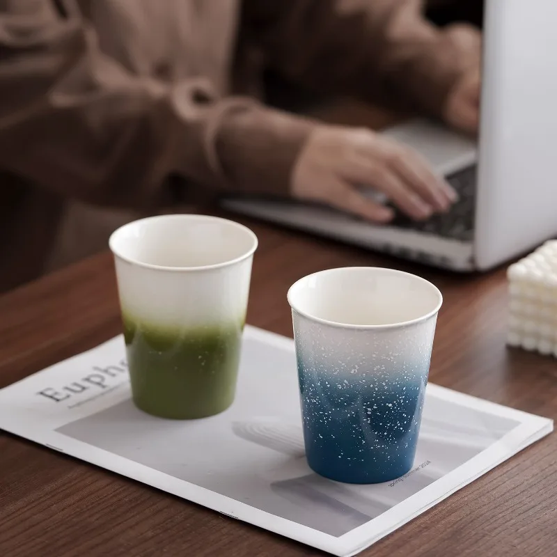 Thousand Miles Landscape Snow Cola Cup Gift Box Guochao Neo Chinese Wabi Sabi Gradient Coffee Cup