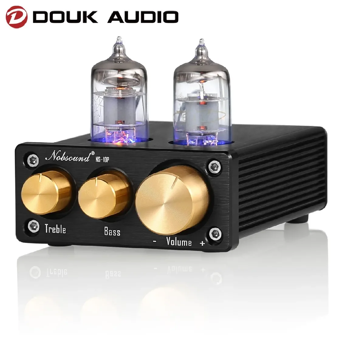 Douk audio HiFi 6J1 Tube Pre-Amplifier Stereo Class A Mini Pre-Amp For Digital Power Amplifier With Treble&Bass Tone Control