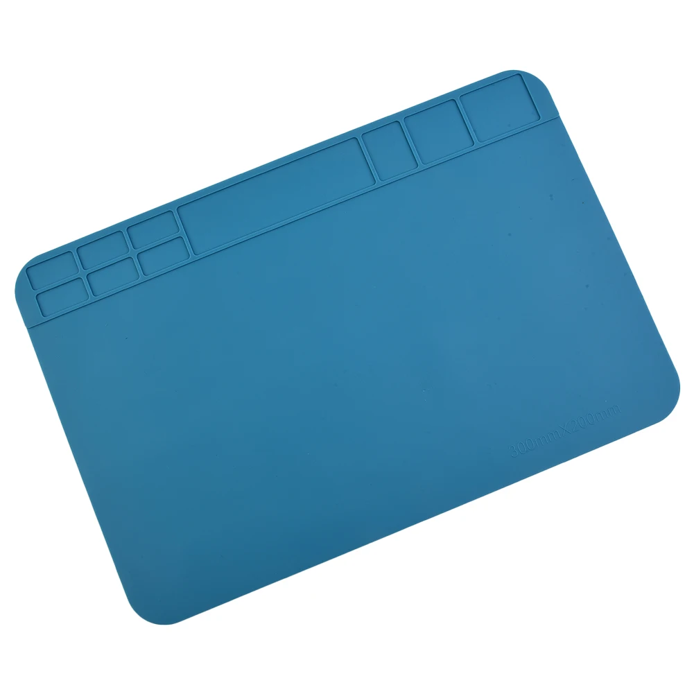 Estera de reparación de soldadura de silicona con aislamiento térmico antiestático, almohadilla de escritorio de trabajo de PC de teléfono, estera