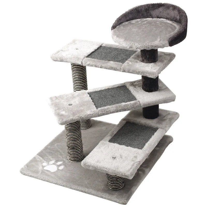 Rotating ladder cat climbing frame jumping platform climbing frame sisal pet toy cat column