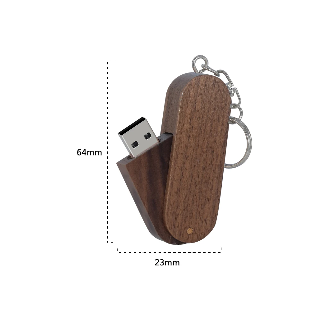 10 sztuk/partia 2.0 z drewna Usb darmowe osobiste Logo z łańcuszkiem 64gb 32gb 16gb 8gb Flalsh Drive 32gb 64gb na ślub biznes Usb prezent