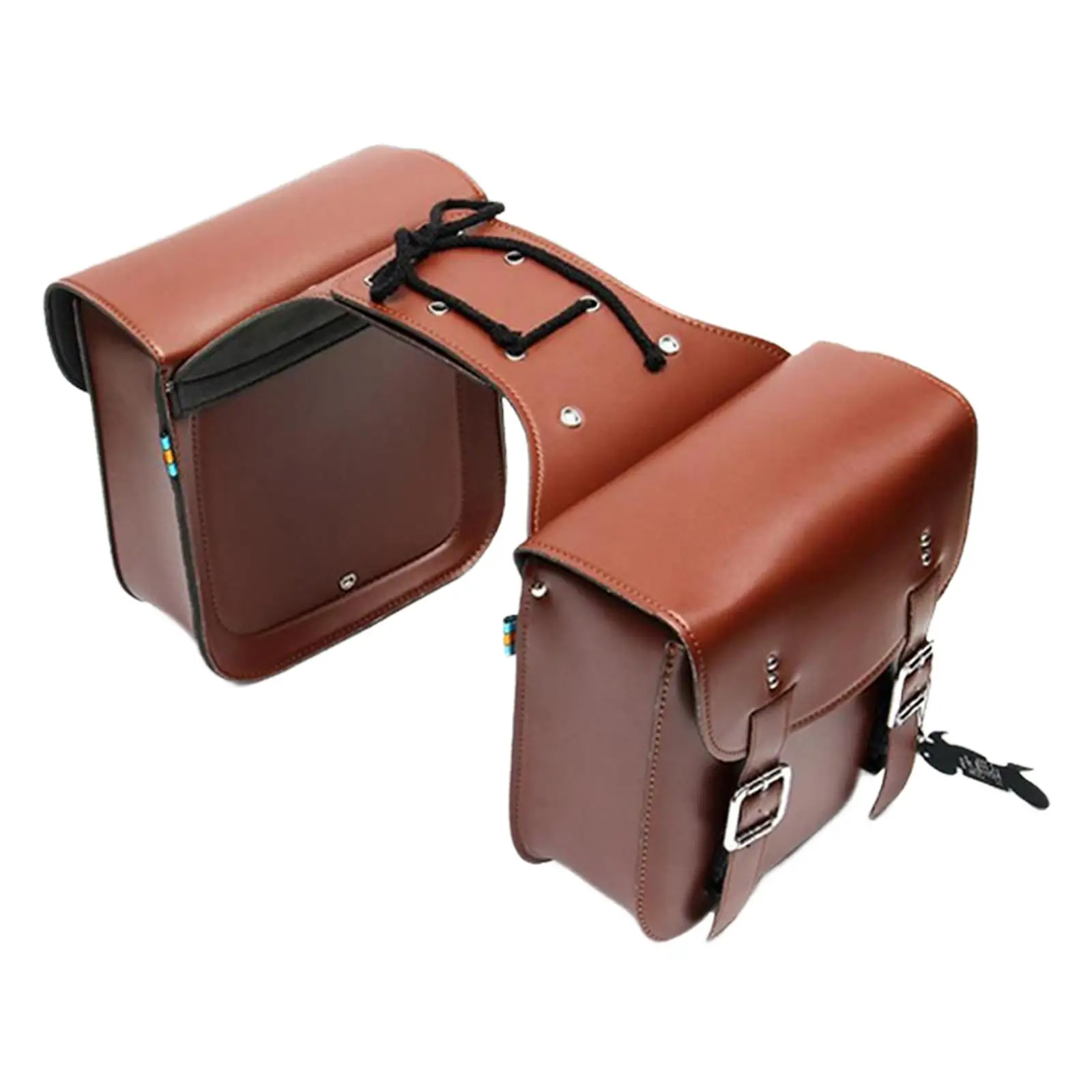 

Motorcycles Saddle Bags Universal Rear Seat Side Bags Motorcycle Accessories Brown