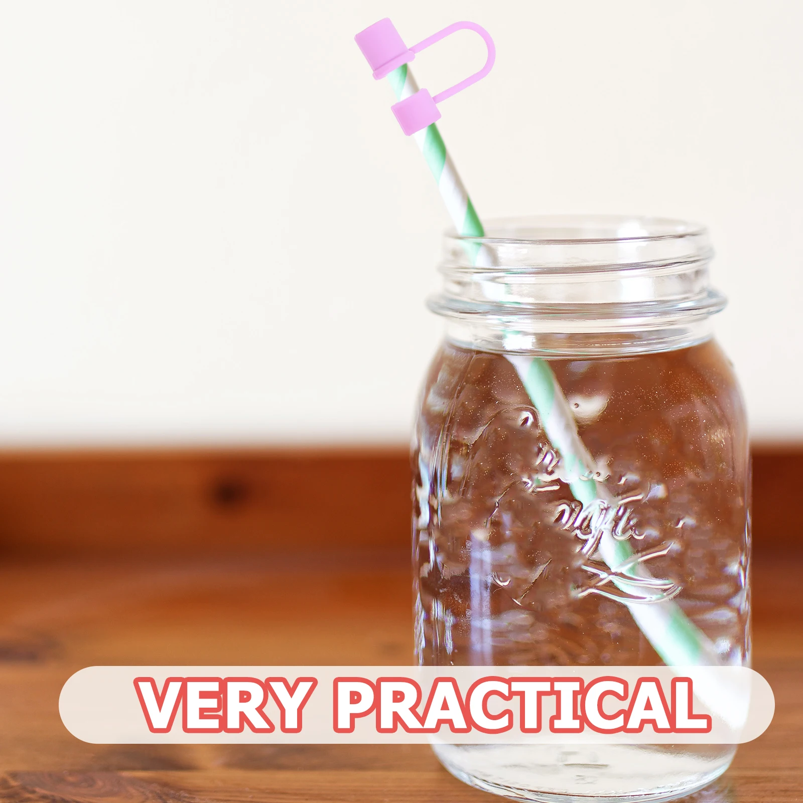 

10 Pcs Straw Cap Cover for Cartoon Silicone Caps Covers Bulk Straws Silica Gel Cute