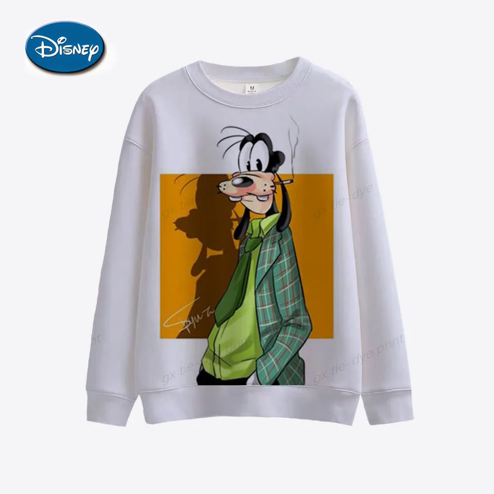 Women's Fashion Hoodie Disney Goofy Fashion Autumn Daily Long Sleeve O Neck Loose Pullover Wild Boho Style Sweatshirt