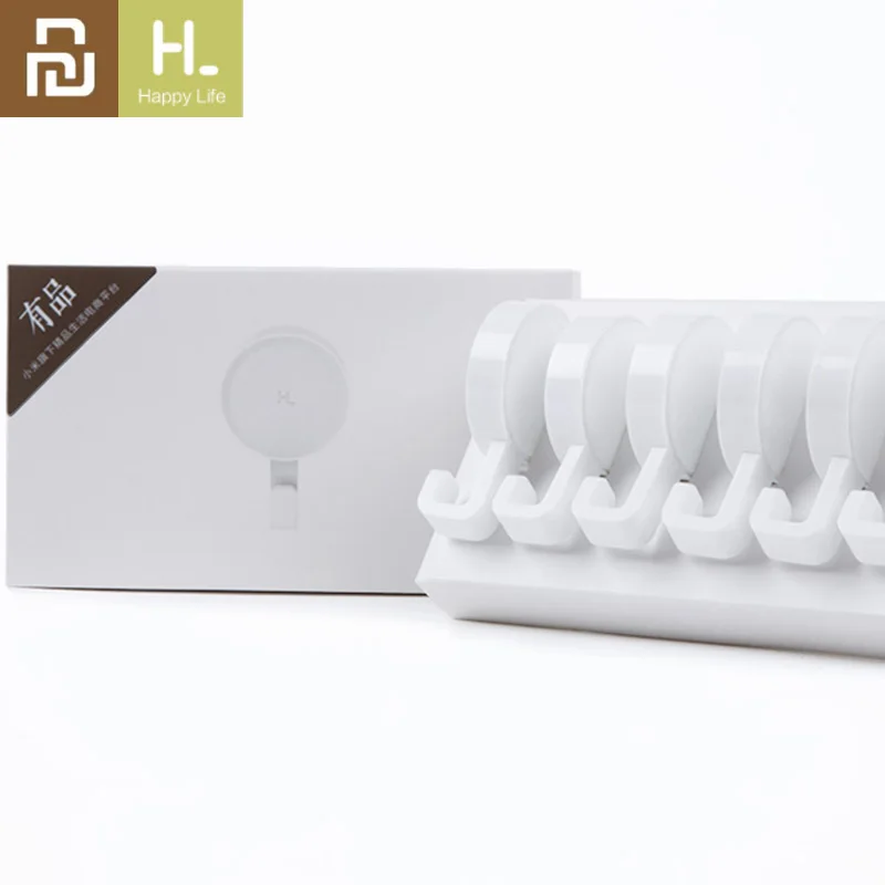 6pcs/set YouPin HL Little Adhesive Hooks Strong Bathroom bedroom Kitchen Wall Hooks 3kg max load up new arrival for life