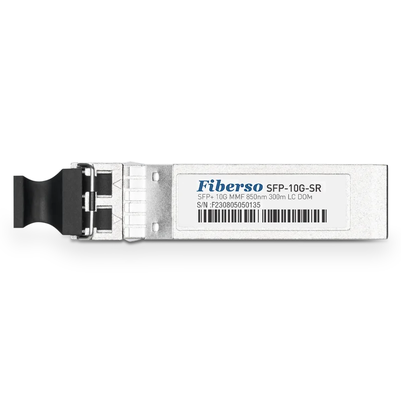 وحدة Fibeso Intel المتوافقة مع SFP+ 10G SR 300m Duplex LC MM جهاز إرسال واستقبال الألياف الضوئية المتوافقة مع المفاتيح
