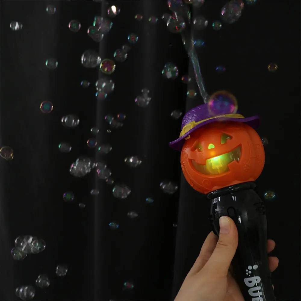 Maszyna do robienia baniek mydlanych w kształcie dyni, kreatywna, podświetlana, przenośna, zabawka do robienia baniek, kreskówkowa, na Halloween, zabawki do wytwornicy baniek, zabawki na zewnątrz.