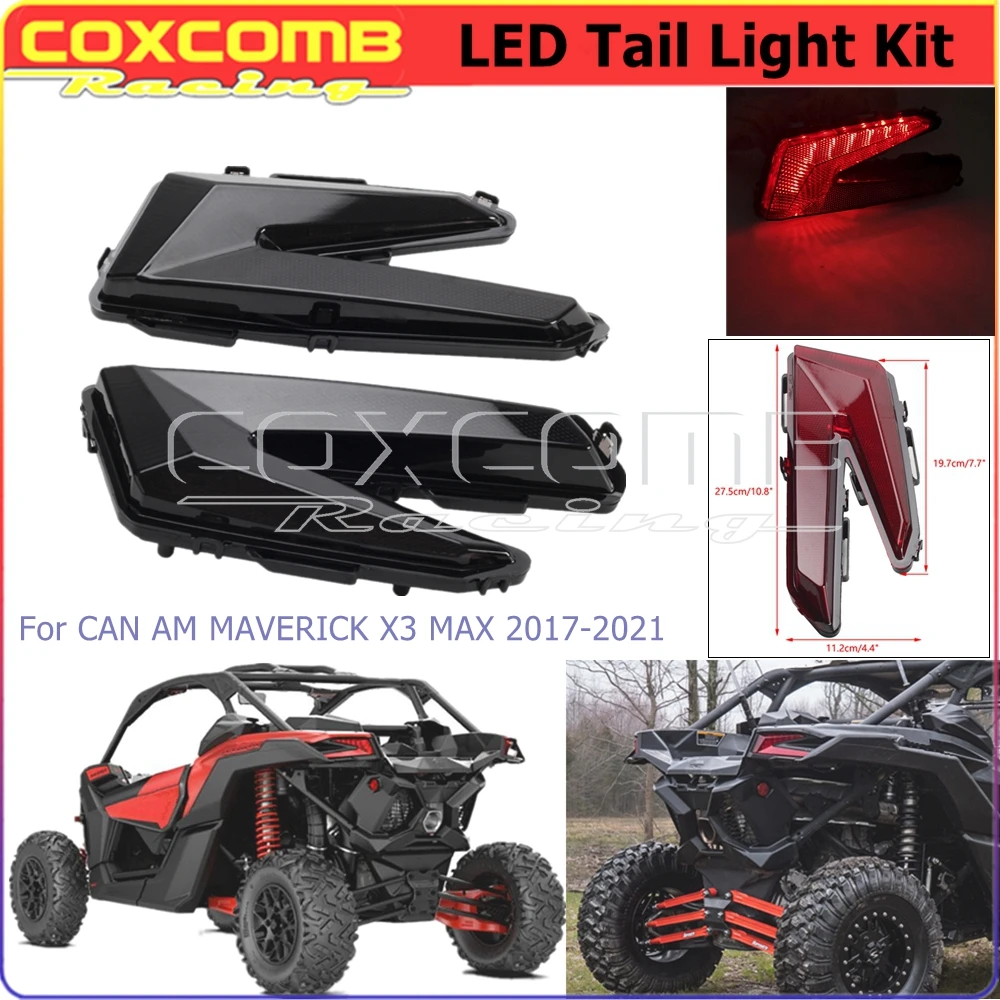 UTV Right & Left Taillight LED Rear Brake Lamp OEM 710004743 / 710004744 For Can Am Maverick X3 900 Turbo R XRC X DS MAX 2017-21