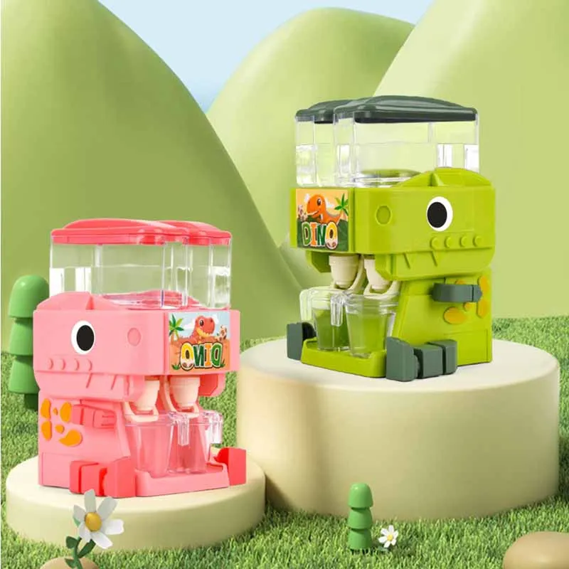 Kids Cartoon Cute Dinosaur Simulation Water Dispenser Toys Can Drink Water Out Of Small Kids Beverage Machine Play House Toys