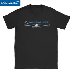 Funny Boeing 737 T-Shirt for Men Women O Neck Pure Cotton T Shirts Airplane Short Sleeve Tee Shirt Plus Size Clothing