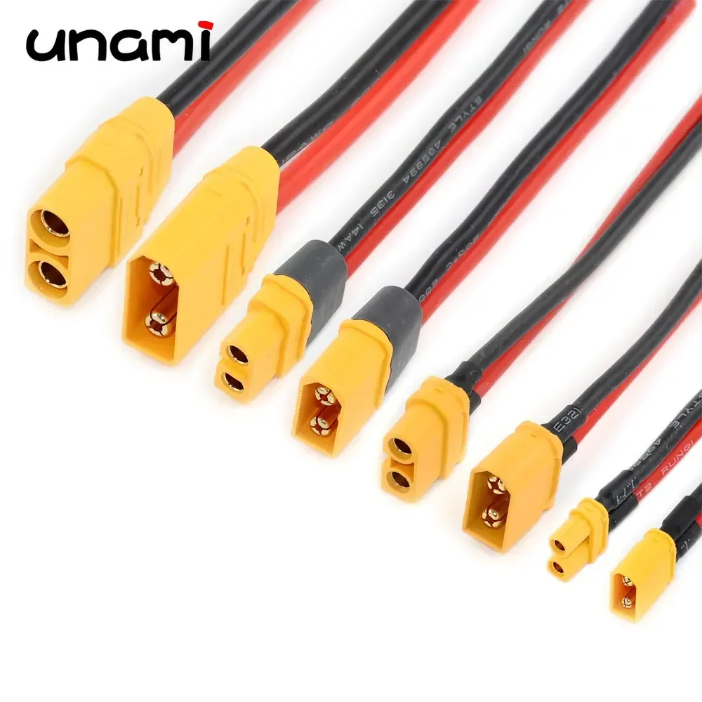 

XT30U XT60H XT90 Male Female Connector Plug with 18/16/14/12/10AWG Silicone Wire 10/20/30cm for RC Battery Cable FPV Drone
