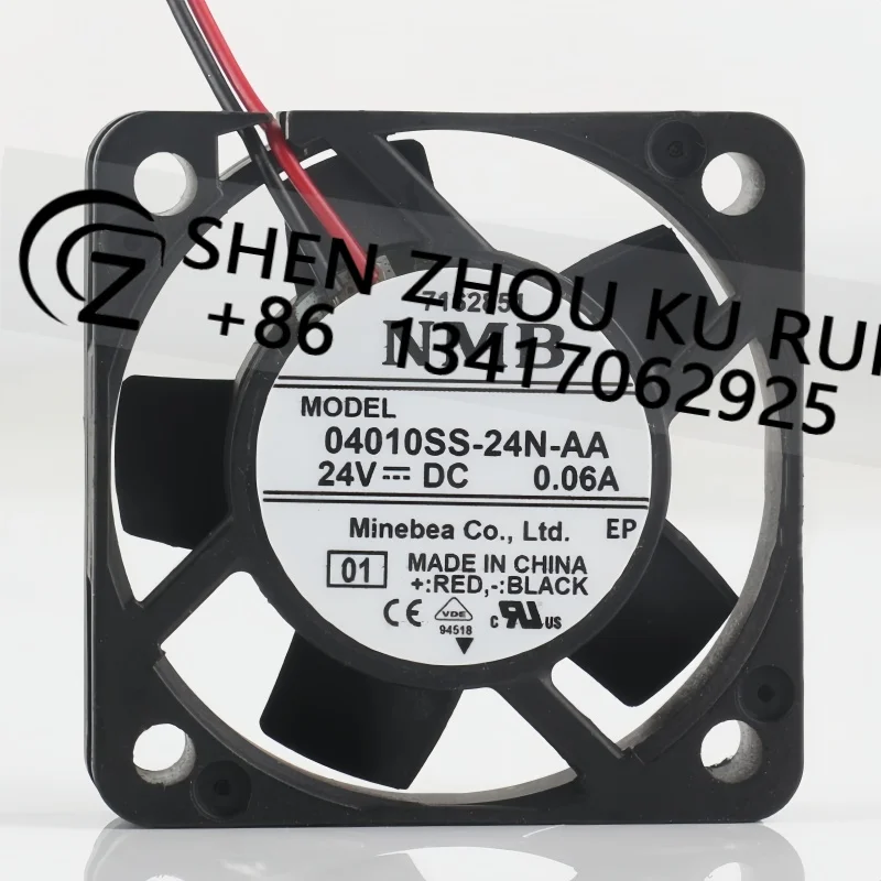 

New original NMB 4010 DC24V 0.06A 4CM Quiet inverter fan chassis 40X40X10MM two-wire 04010SS-24N-AA cooling fan