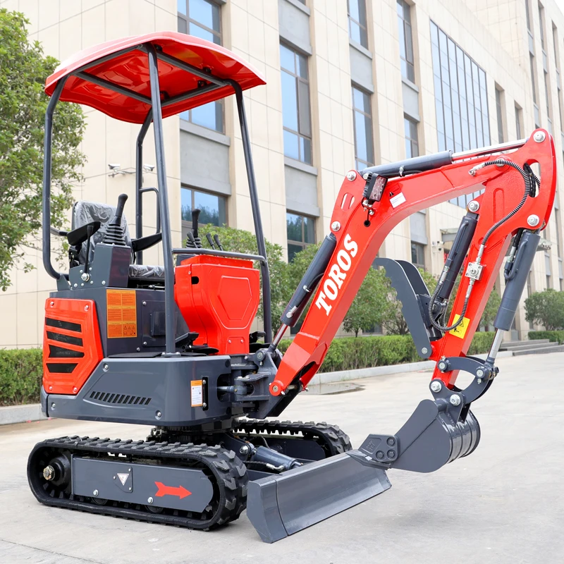 Miniexcavadora pequeña de 1 tonelada, excavadora pequeña de alta calidad para jardín, Bagger para el hogar, usada personalizada, venta directa de fábrica