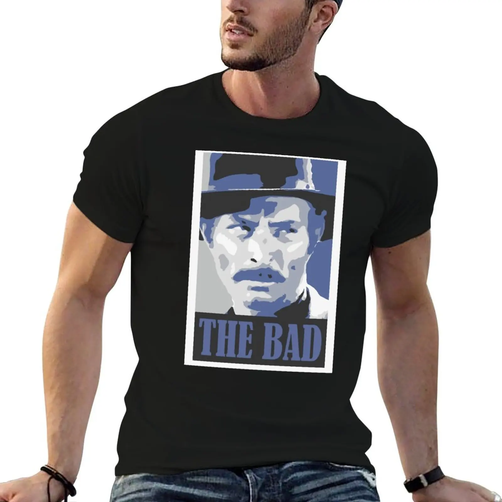 Lee Van Cleef THE BAD , lee van cleef T-Shirt Big Size Short Sleeve Tee for Men