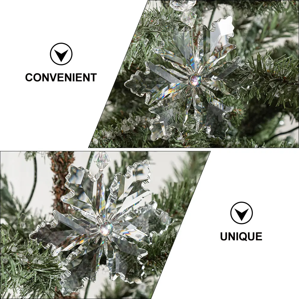 

Snowflake Christmas Decorations Inflatable Snowflakes Hanging Ornaments for Tree Acrylic Party