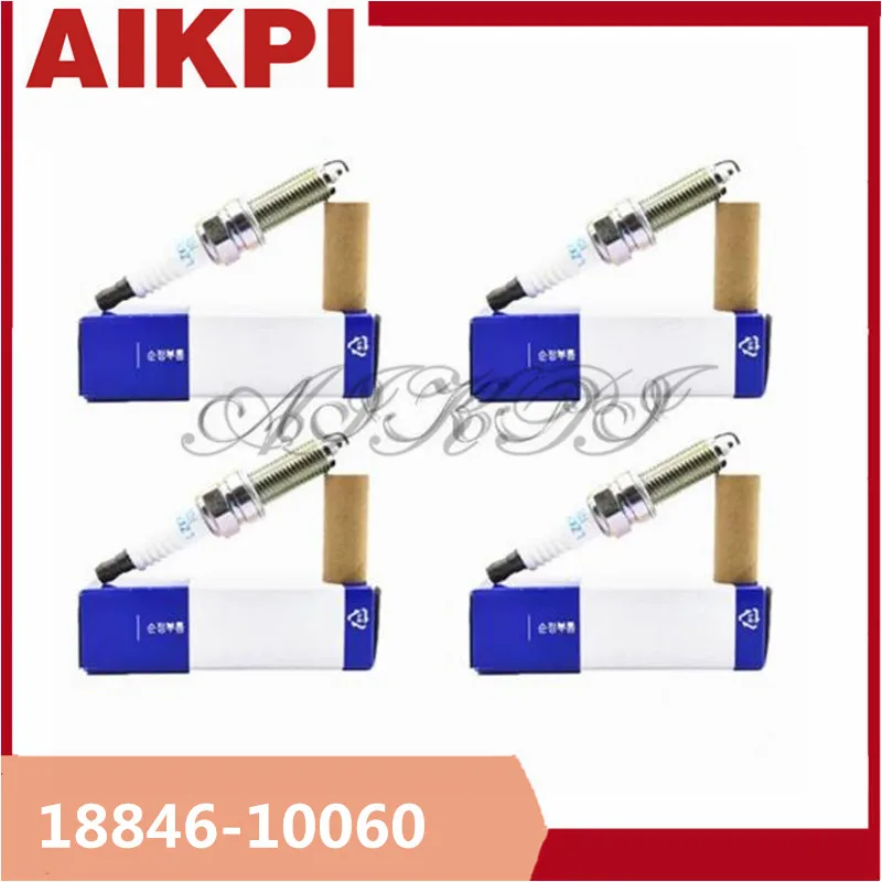 4pcs 18846-10060 SILZKR6B10E Iridium Spark Plug For Hyundai I30 IX35 IX40 Kia Rio Soul Accent Veloster Solaris 1884610060