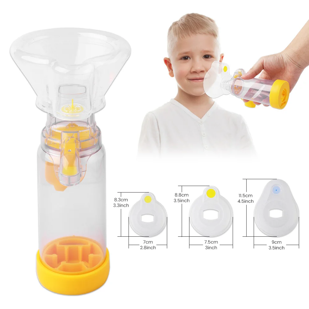 Nebulizer Asthma Inhaler Cup Steam Inhaler Spray Cups Nebulizer Spacer Inhalation Medicine Bottle Mask Adult Kids Accessories