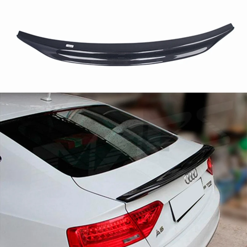 

FOR AUDI A5 B8 B8.5 2Door Coupe BLS Style Carbon Fiber Rear Spoiler Trunk Wing 2009-2016 FRP Glossy Black (Not for S5 RS5)