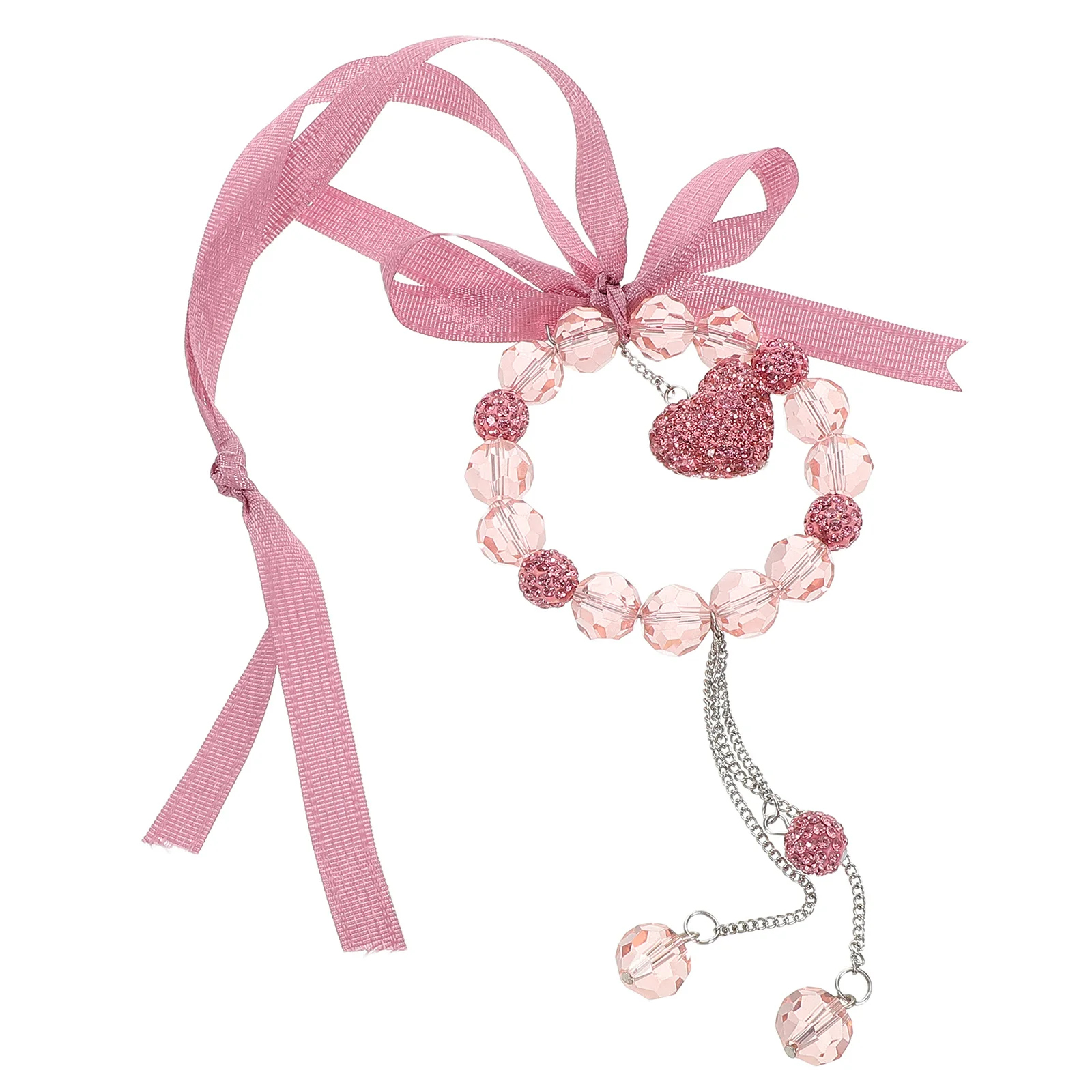 

Crystal Heart Car Hanging Accessories Bling Rearview Mirror Pendant Charm For Women Girls Cute Interior Decor Valentine Gift