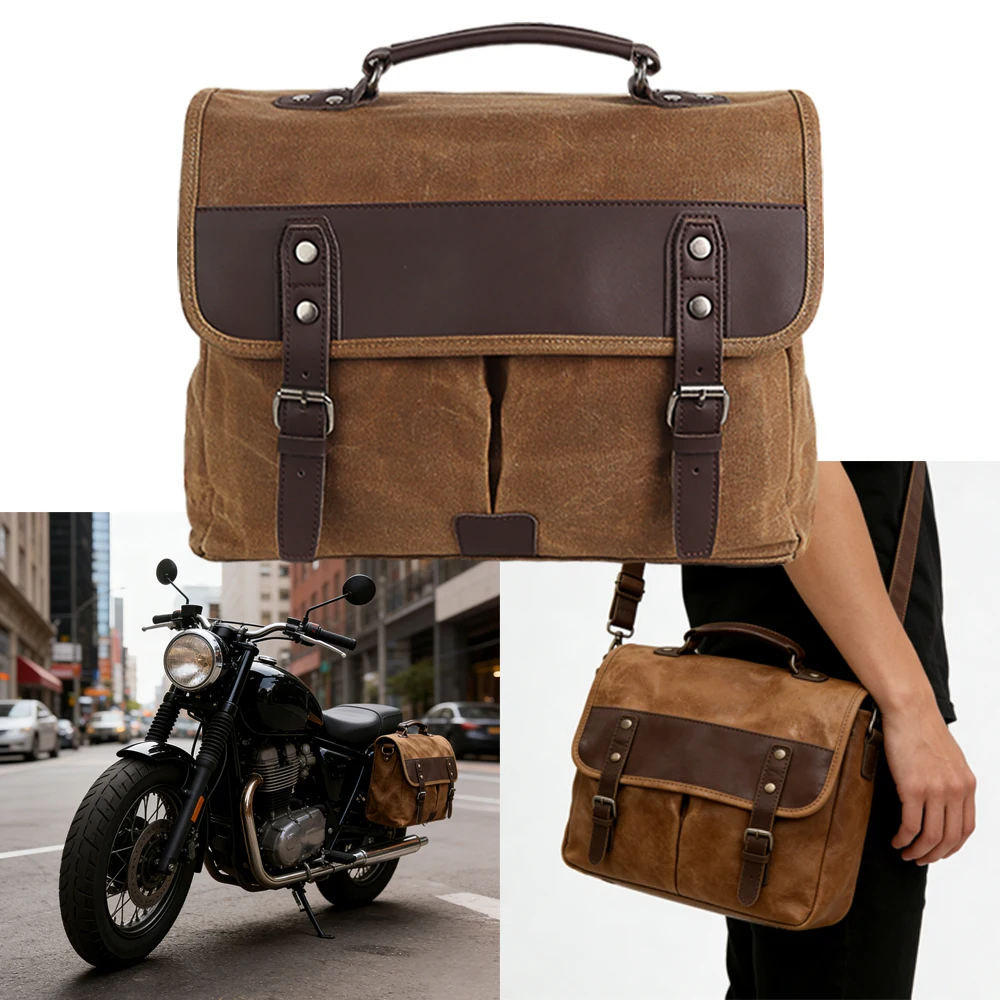 

Ретро-сумка для мотоцикла, универсальная боковая сумка, съемная водонепроницаемая дорожная сумка для мотоцикла, винтажная сумка на заднее сиденье