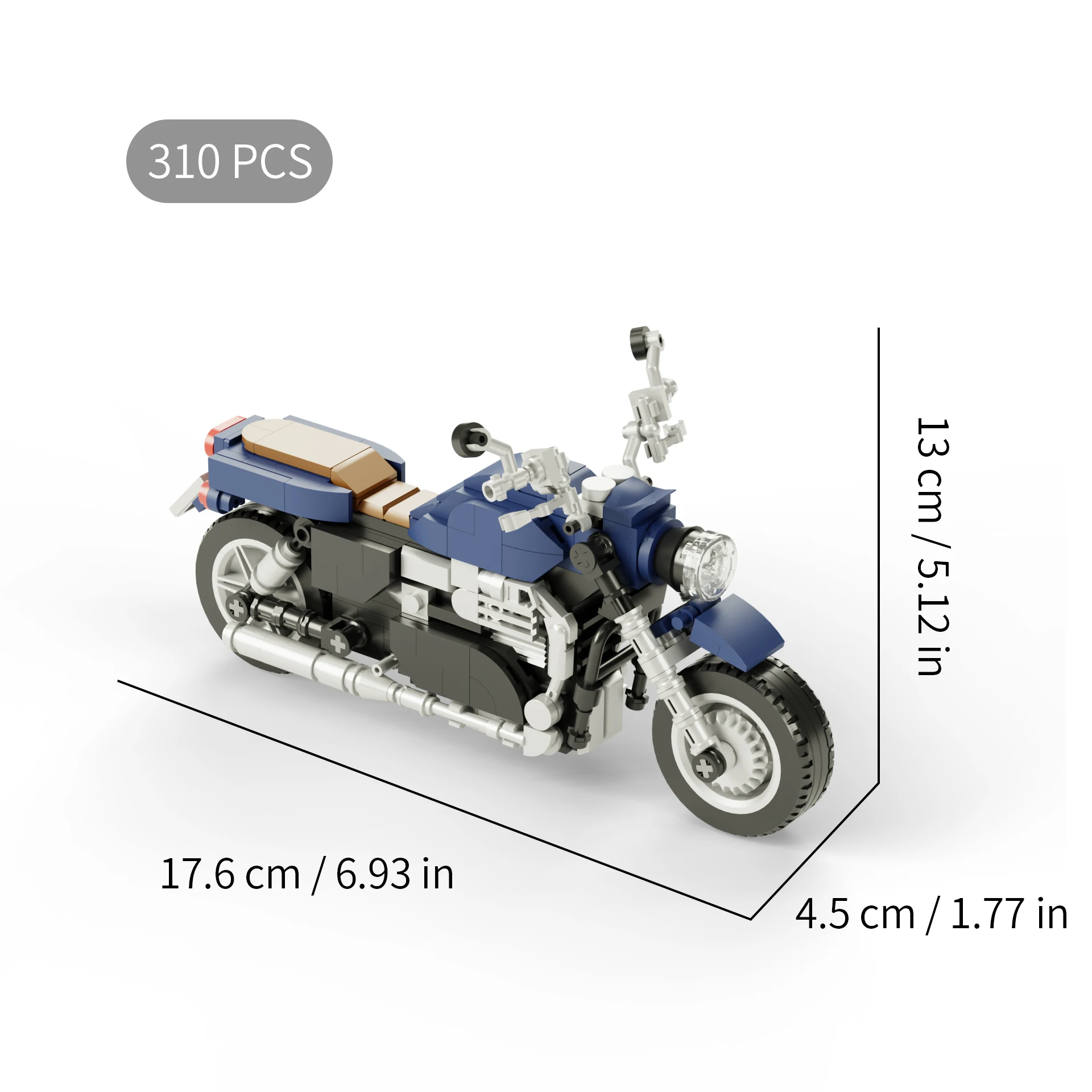 

300+Pcs Motorcycle Moc Building Blocks Adults Stacking Stones Toys for Older Glass Discreet Toy Children's Gift Riding Blocks