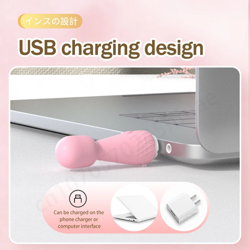 Powerful 10 Modes Vibration Mini Vibrator Magic Stick USB Charging Massager G-Spot Masturbator Vibrators Sex Toy For Women Adult