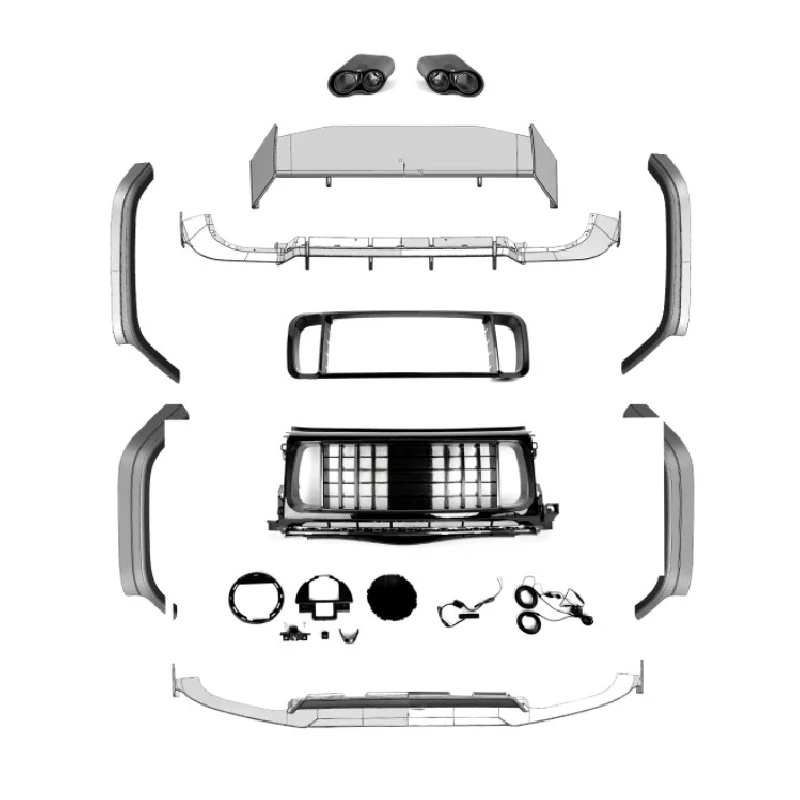 Hot selling Carbon Fiber Body Kits for Upgrade to New Rocket  Grille Spoile