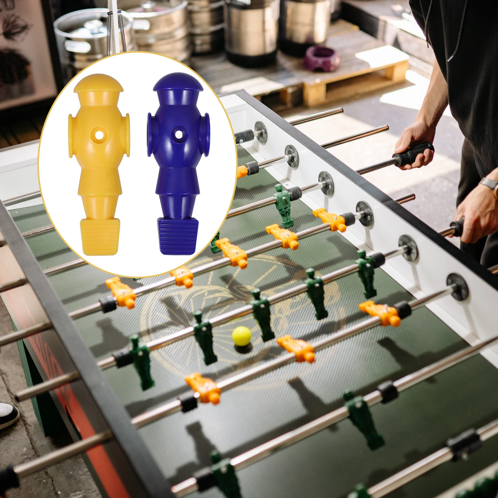 

26pcs Foosball Men Replacement Players Table Football Plastic Rods 107Mm 16Mm Side Holes Durable Vibrant Colors Foosball Table