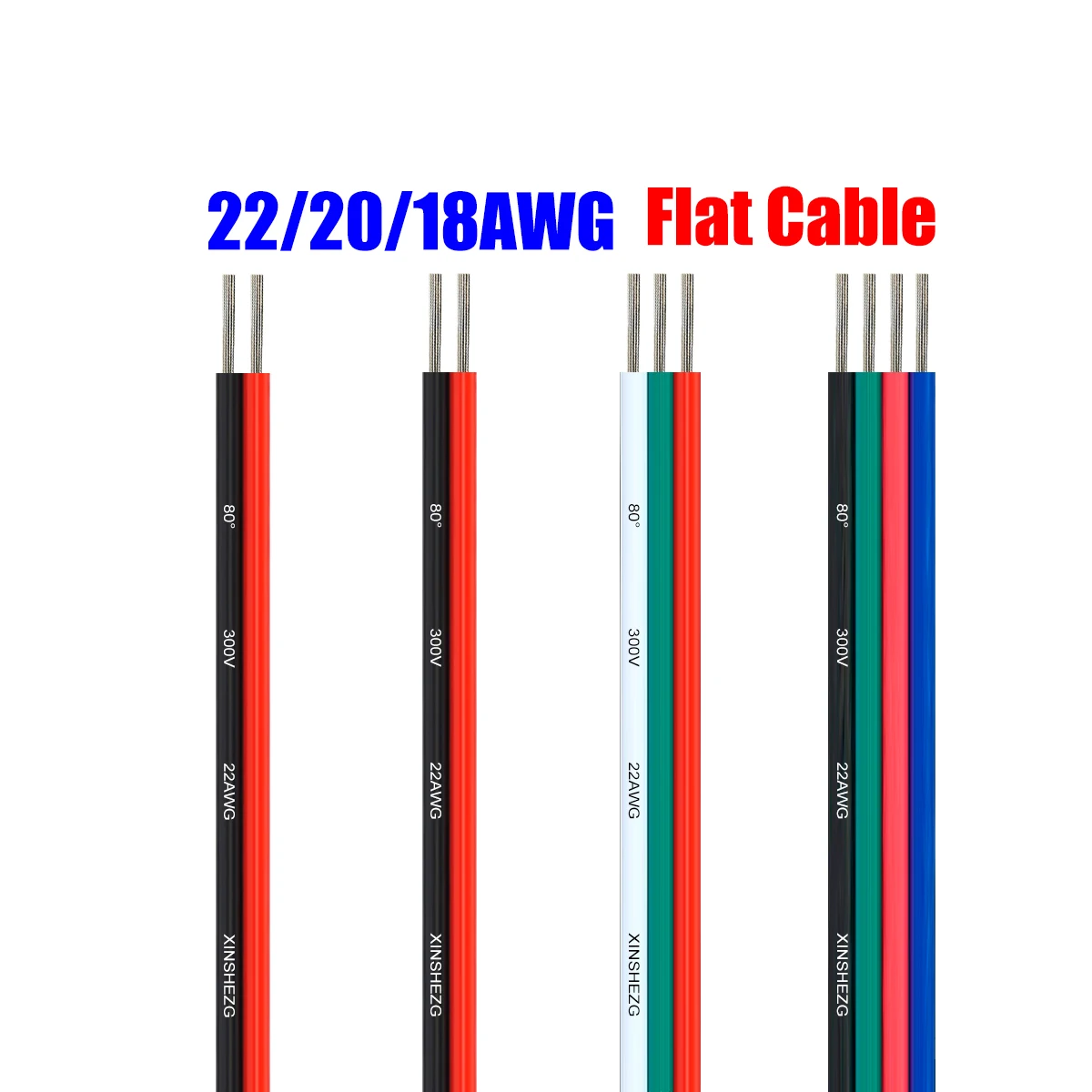 2Pin LED Strips Extension Cable Electrical Wire 22/20/18 AWG Flexible Electric Wire For 5050 3528 WS2811 RGB LED Strip Light