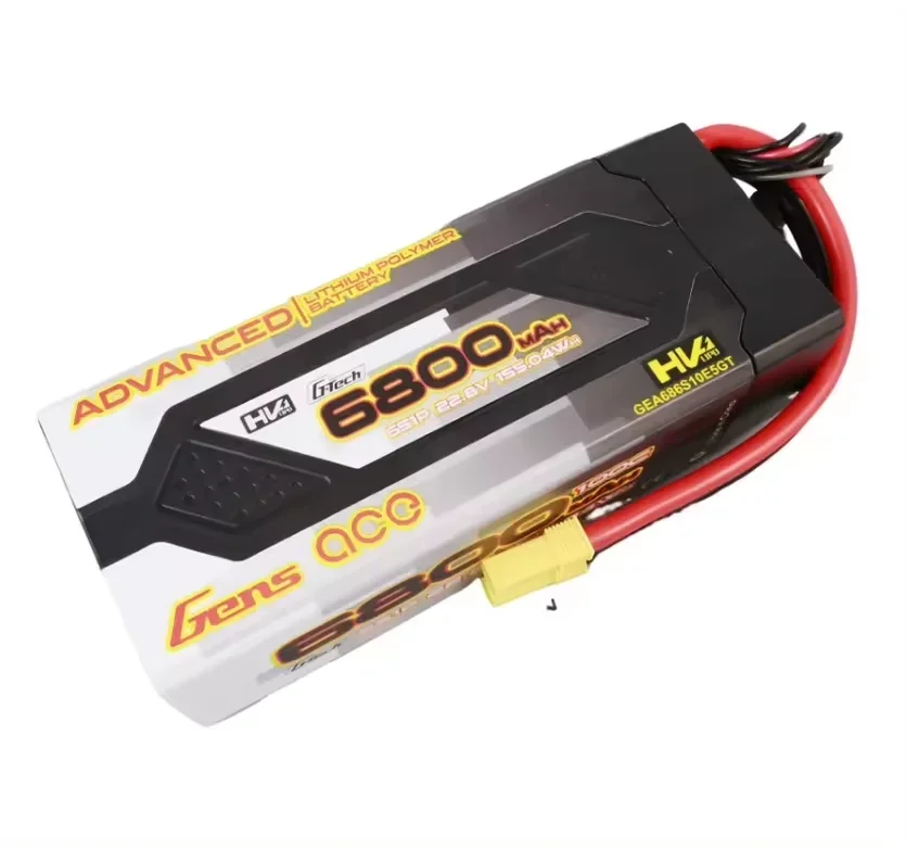 

6800mAh 22,8 V 100C 6S1P твердый корпус Lipo аккумулятор с индивидуальной вилкой для FPV гоночных дронов