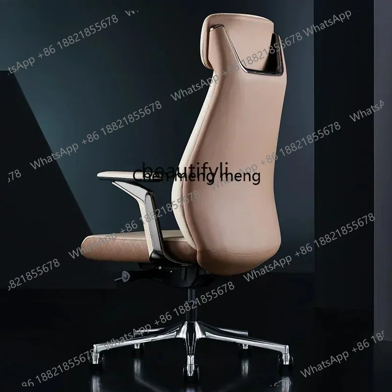 lhy 26 New Arrivals Light luxury leather boss office ergonomics computer comfort study president seat can lie down S26