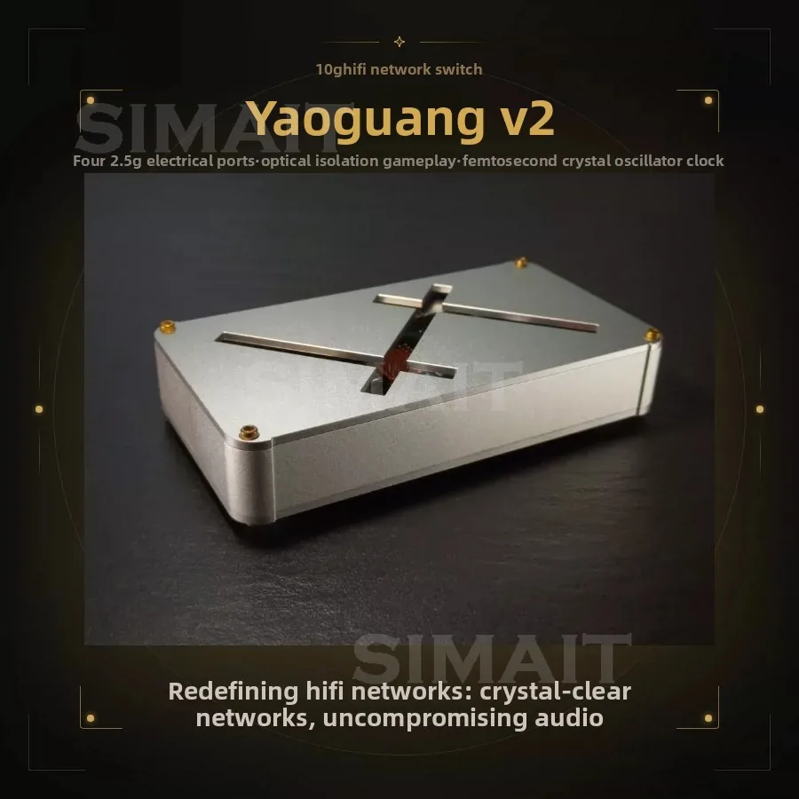 FOR WanZhao ALKAID Yaoguang V2 HiFi Switch Fully Isolated 2.5G + 10G Dual Optical SFP+