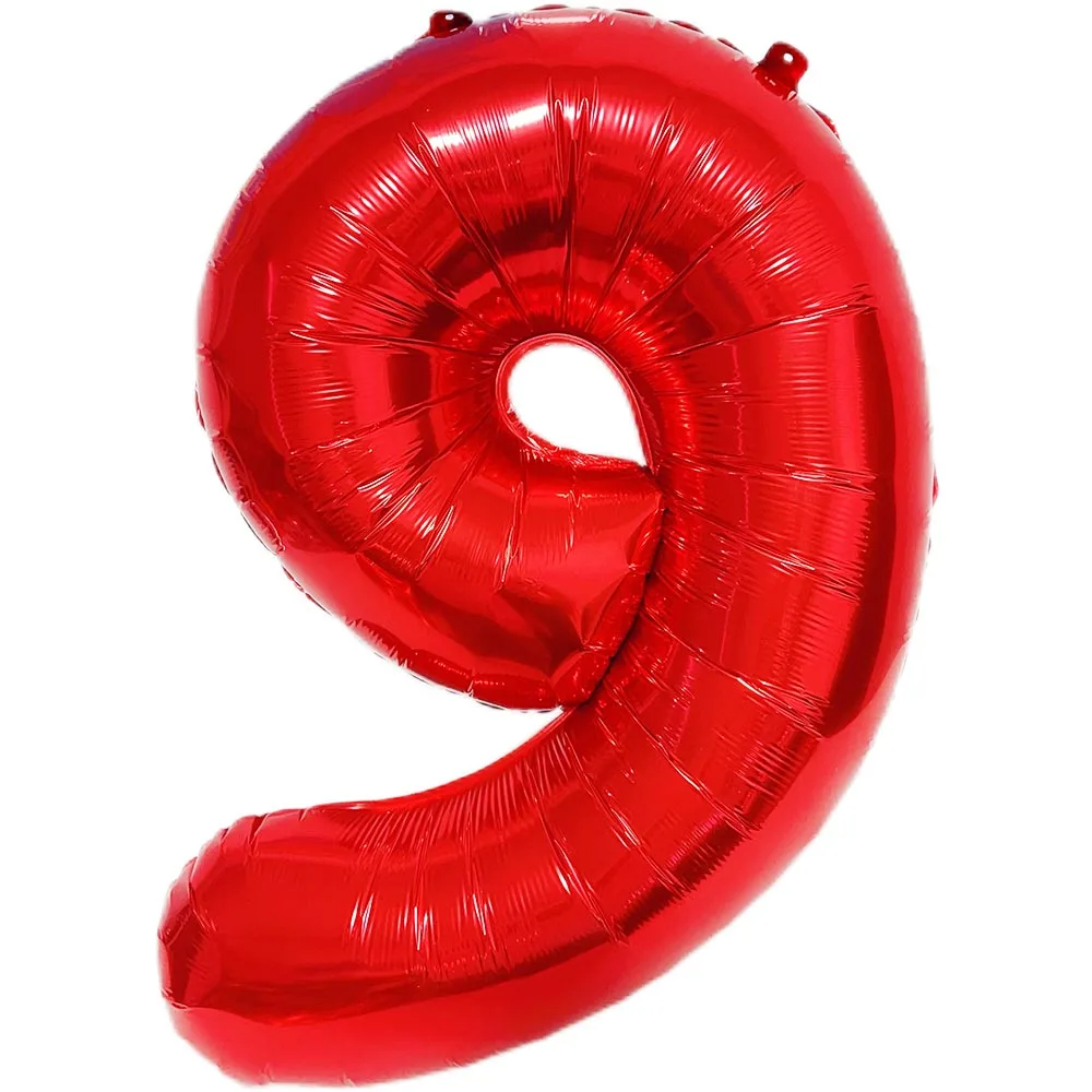 Multi Color Large Numbers 9 Balloon 32Inch 1 2 3 4 5 6 7 8 9 Birthday Ball Red Digit Bachelorette Balloons Figure Golob Balloons