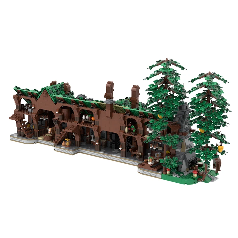 Prachtig nieuw product MOC bouwsteen ring scène model Beorn's home technologie modulaire kinderspeelgoed cadeau DIY-montageset