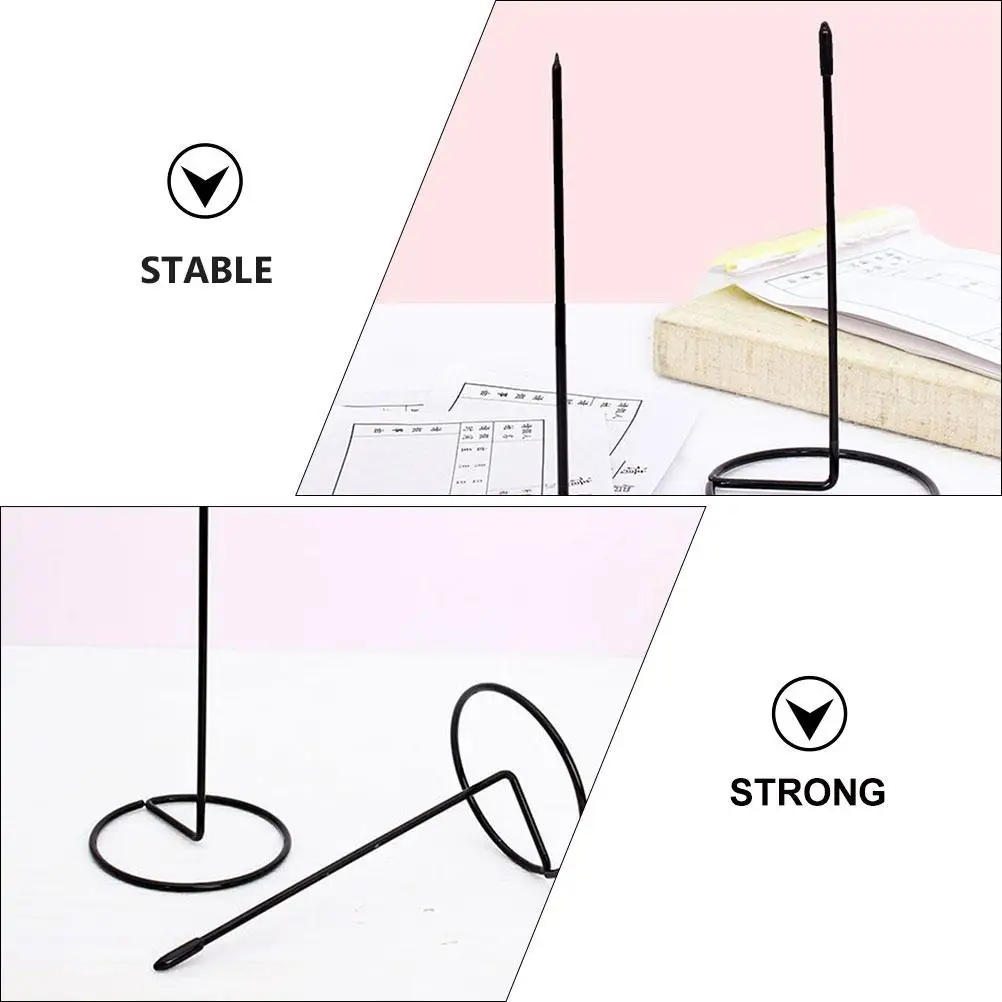 3pcs Metal Bill Holder Receipt Spike Desk ganizer Spindle Rod Storage Fork Restaurant Pub Kitchen Office Use