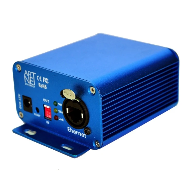 Bi-Directional Ethernet DMX Converter Artnet 1024 Controller 3Pin Socket Output Lan Earthnet/DMX Artnet Console EU Plug
