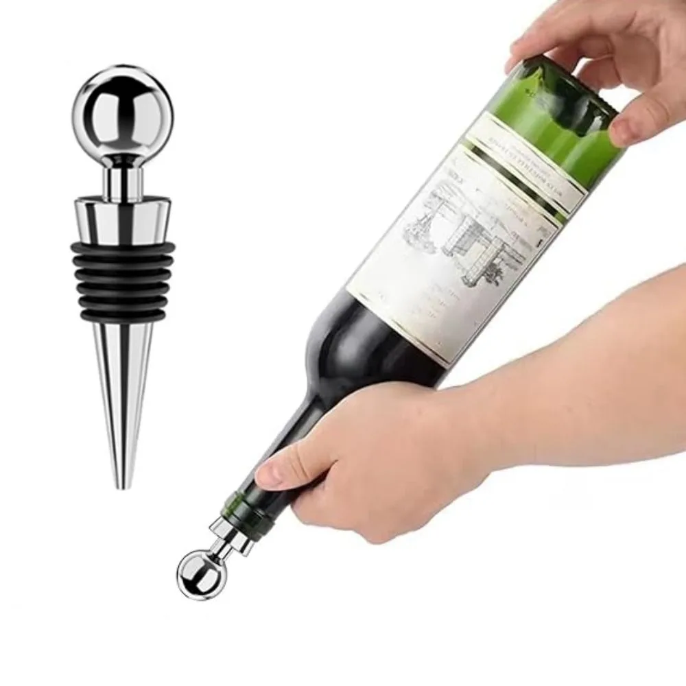 

5Pcs Portable Conical Wine Stoppers Reusable Sealed Champagne Stopper Metal Wine Storage Twist Cap Plug Gift