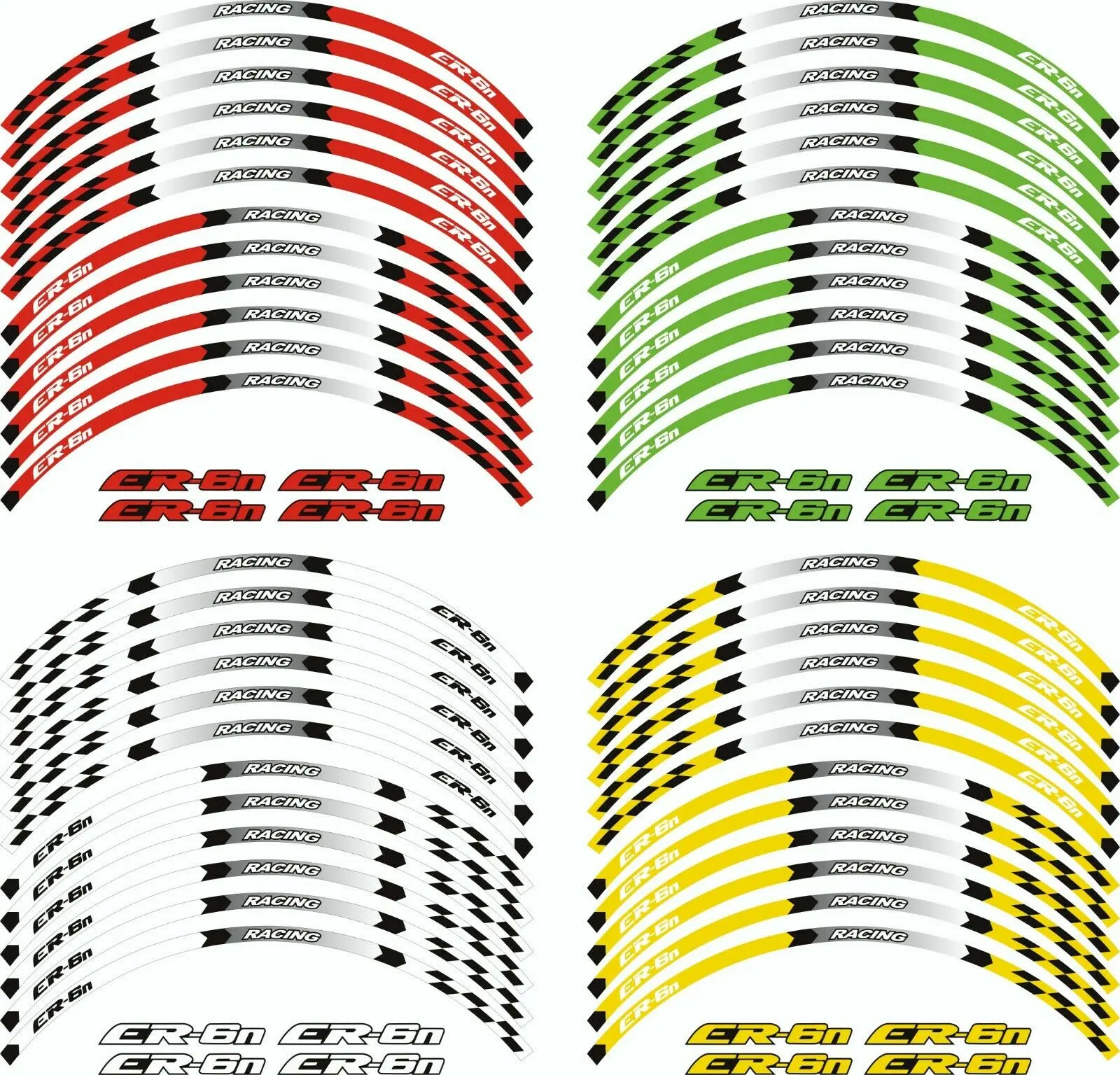 

17" Rim Stripes Wheel Tape Sticker Decals For KAWASAKI ER-6N ER650 2005-2017