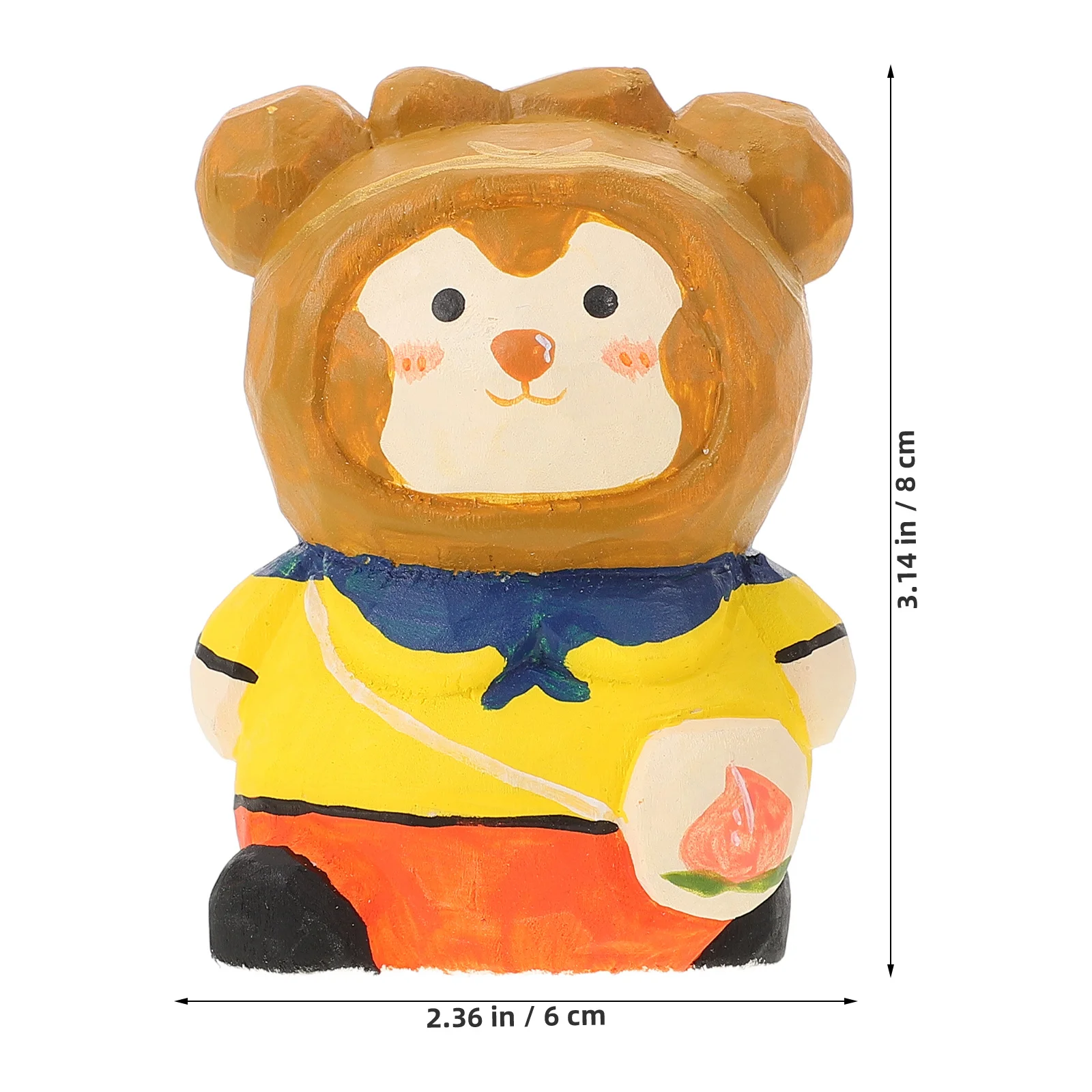 

Wooden Monkey Statue Sun Wukong Carving Small Wood Ornament Home Office Desk Decoration Unique Monkey Decor Wooden Decor