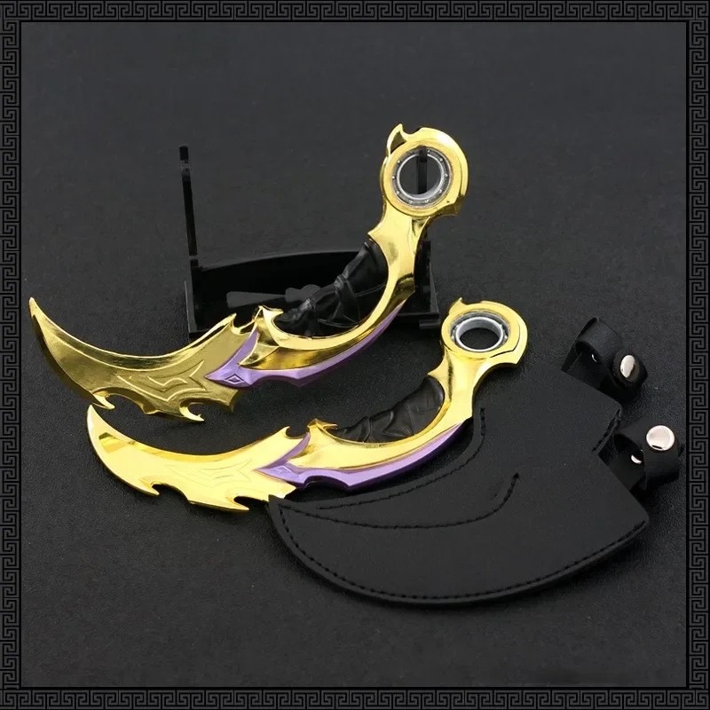 6.7inch Valorant 2.0 Karambit Knife Melee Reaver Weapon Uncut Safe Alloy Model Restoration Katana Swords Claw Knive for Boys Toy