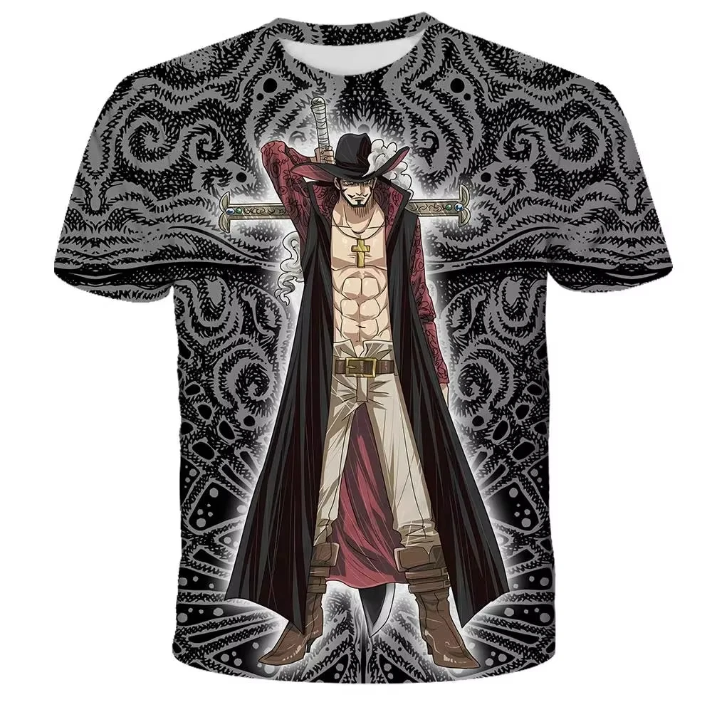 (MINISO)Fashion Kid Anime One Piece Luffy T Shirt 3D MenTshirt Children T-shirt Summer Luffy Oversized T-shirt For Men Clothing