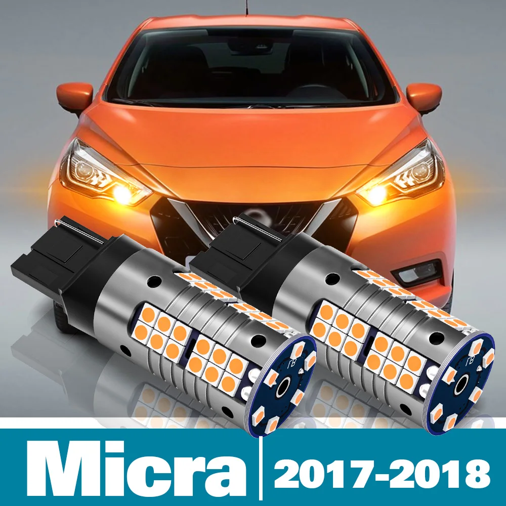 

2 шт., Светодиодные поворотники для Nissan Micra 2017 2018