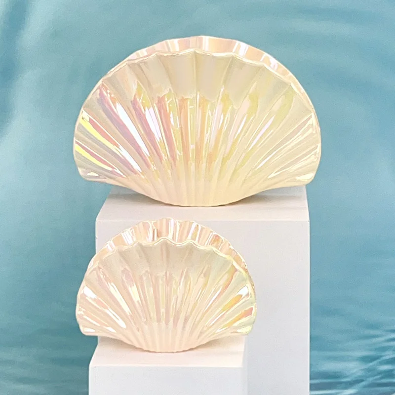 2pcs Gradient Shell Hair Clip Vacation Wind Hair Accessories Summer Ocean Large Hair Grab Hair Accessories Shark Clip view 5