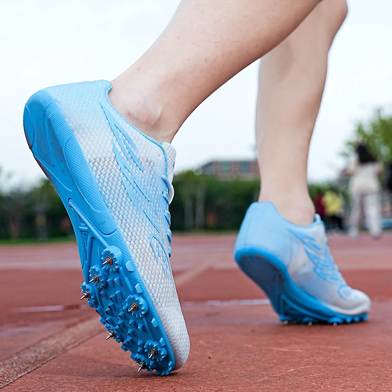 Męskie buty lekkoatletyczne, buty damskie z kolcami, buty sportowe, trening biegowy dla sportowców, lekkie buty konkursowe z kolcami