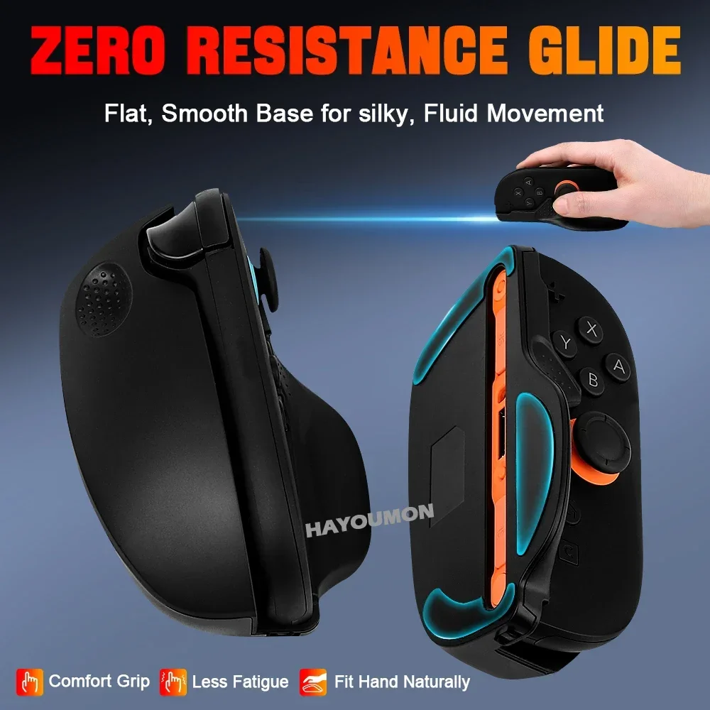 2PCS Gaming Controller Mouse Mini Portable Ergonomic Mice Left+Right Game Controller Bracket Handle Case for Switch 2 Joypad view 4