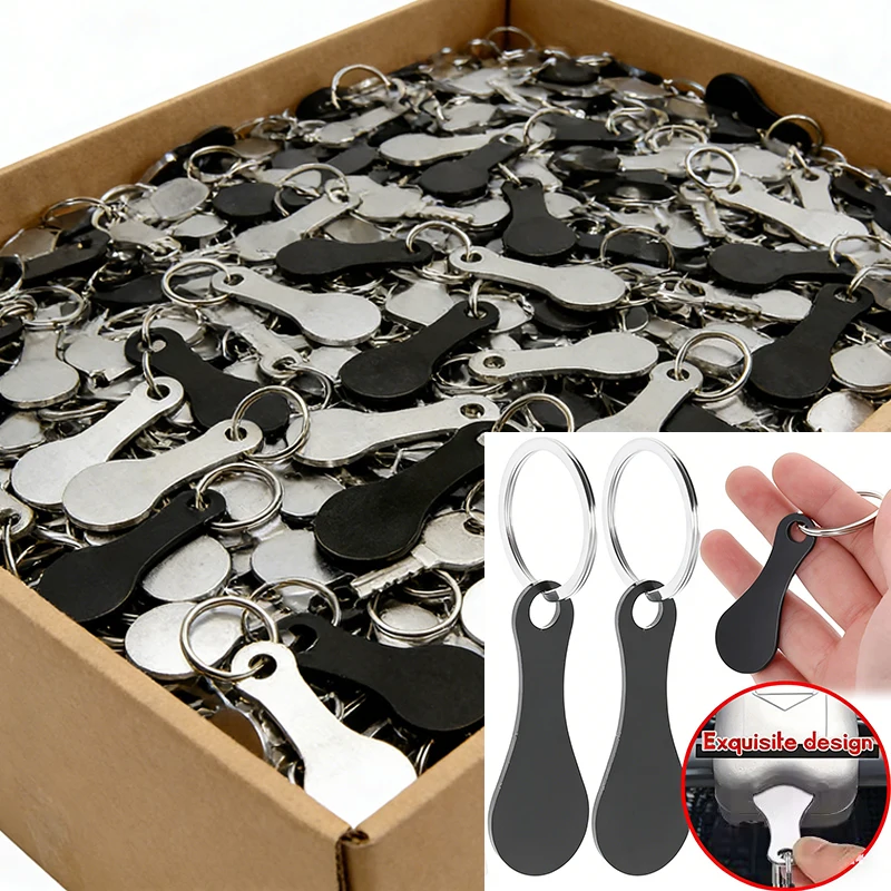 3/1pcs Metal Shopping Cart Tokens Trolley Token Key Ring Decorative Keychain Multipurpose Shopping Portable For Home Outdoor