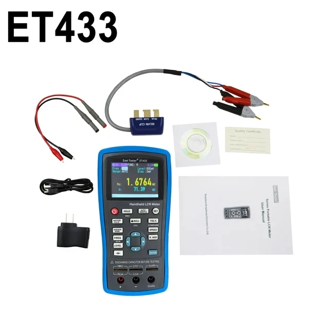 

ET43 LCR Digital Bridge Meter USB Handheld High Precision Capacitance Inductance Resistance Test Digital Display