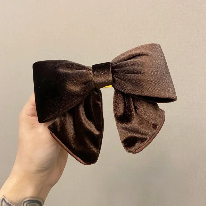 Velvet Bow Hair Clips for Women Girls Solid Color Ponytail Barrettes Fashion Hair Pins Jewelry Korean Hiar Accessories Headwear